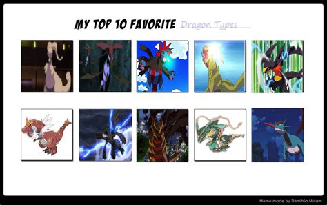 My Top 10 Favorite Dragon Type Pokemon By Lightarcindumati On Deviantart