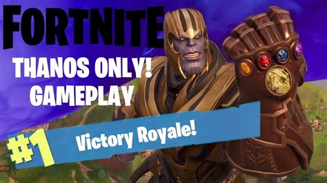 New Thanos Gameplay And Gauntlet In Fortnite Battle Royale 1 Victory