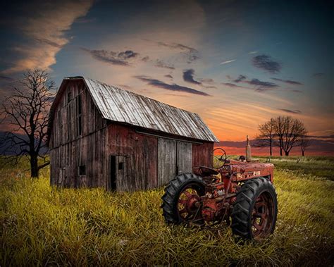 Abandoned Tractor Farmall Tractor Forlorn Barn Michigan Etsy Farm
