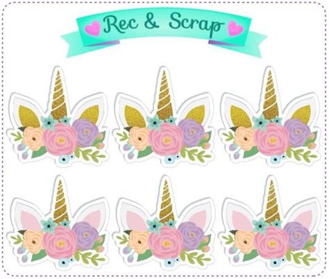Best 12 Free Printable Unicorn Cupcake Toppers Paper Trail Design