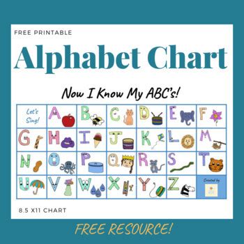 These handy free alphabet desk chart are the perfect visual to help kids learning to write here are several free alphabet printables desk charts for kids to keep at home, at school, on a. FREE Colorful Alphabet Chart by Teaching Nomad24 | TpT