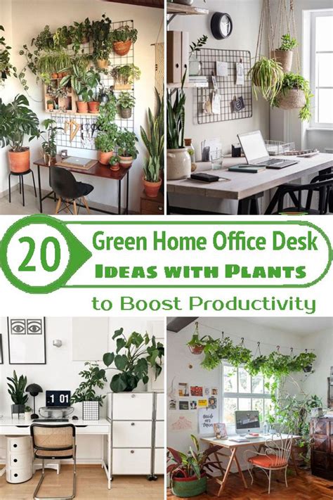 20 Green Home Office Desk Ideas With Plants To Boost Productivity