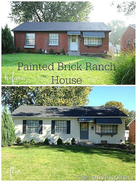 Atlanta homes & lifestyle magazine . Painted brick Ranch House - Cleverly Inspired | Brick ...