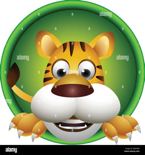 Cute Tiger Head Cartoon Stock Vector Image And Art Alamy