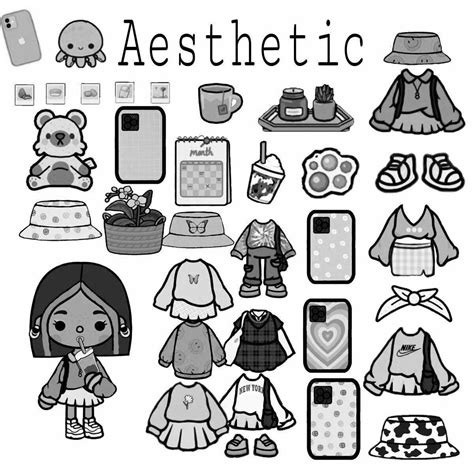 Coloring Pages Toka Boca Characters With Clothes At Home 36 Pcs