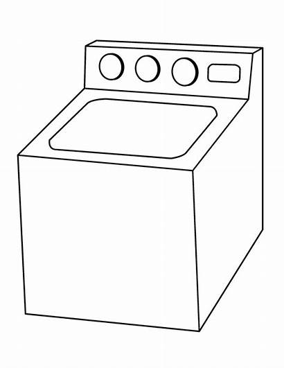 Washing Machine Clipart Cliparts Colouring Pages Clip