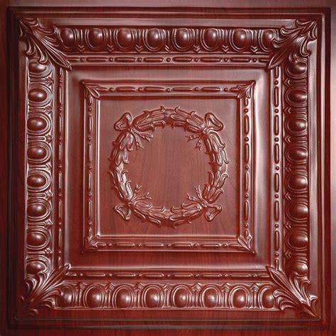 The average price for faux wood ceiling tiles ranges from $50 to $150. Ceilume Empire Faux Wood-Cherry 2 ft. x 2 ft. Lay-in or ...