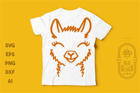 Download Cute Llama face SVG, Lama Head SVG, Llama Illustration Svg (438150) | SVGs | Design Bundles
