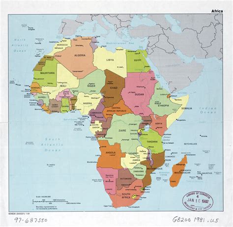 Large Detailed Contour Political Map Of Africa Africa Large Detailed Images