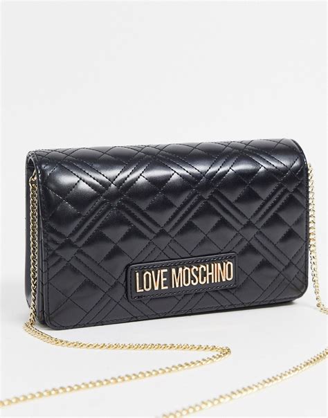 Love Moschino Quilted Cross Body Bag In Black Asos Line購物