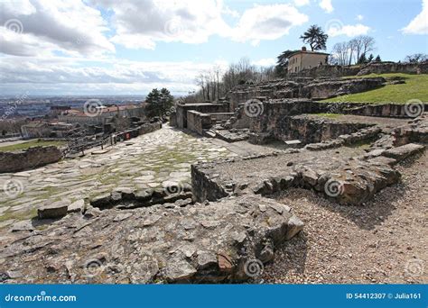 Gallo Roman Ruins In Lyon France Editorial Photography Image Of