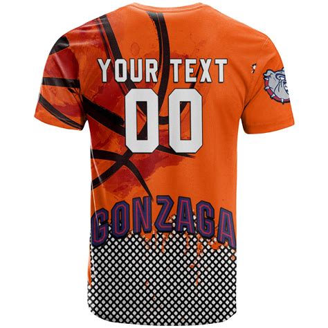 Buy Gonzaga Bulldogs T Shirt Mens Basketball Net Grunge Pattern Ncaa