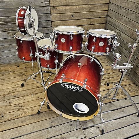 Drum Kit Mapex Meridian Birch Cherry Fade Used Reverb Uk