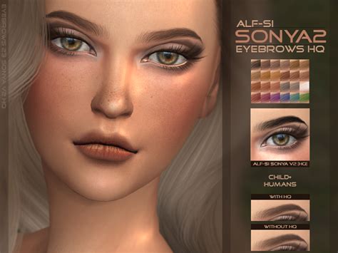 Sims 4 Ccs The Best Eyebrows By Alf Si
