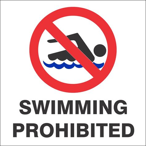 Swimming Prohibited Safety Sign P8 Safety Sign Online