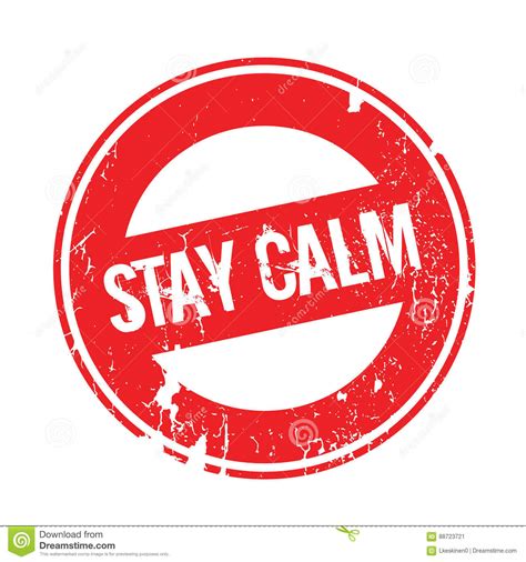Stay Calm Rubber Stamp Stock Vector Illustration Of Icon 88723721