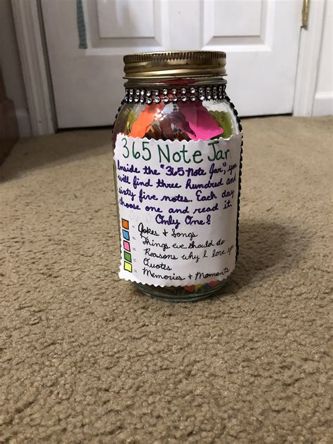 365 Note Jar This Idea Is Great For Someone Special In Your Life