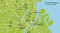 Mapa de Copenhague | Plano con rutas turísticas
