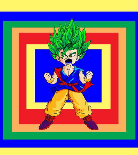 Super Sayian Goku Green Hair By Donnycj93 On Deviantart