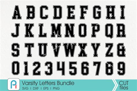 Varsity Font Svg Varsity Letter Svg Varsity Alphabet Svg