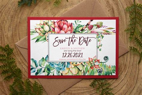 New designs and styles · excellent quality · fast and secure delivery Tropical Wedding Save The Date Cards, Greenery Save The Dates