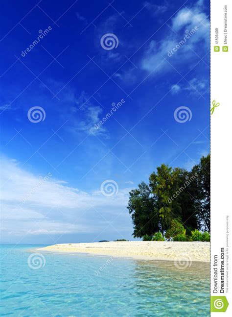 Tropical Beach Blue Sky And Clear Water Stock Image Image Of Shore
