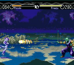 This game has manga, fighting, arcade, anime, adventure, action, strategy genres for super nintendo console and is one of a series of dbz games. DragonBall Z Hyper Dimension (snes)