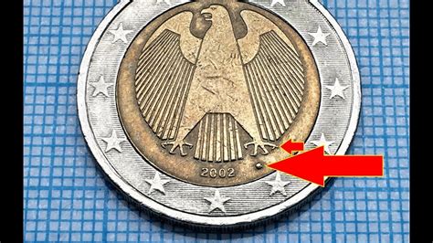 2 Euro Germany 2002 Defect Defekte Münze Wertvolle Münzen Seltene