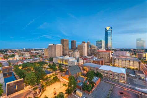 Oklahoma City Oklahoma Usa Downtown Skyline Stock Photo Image Of
