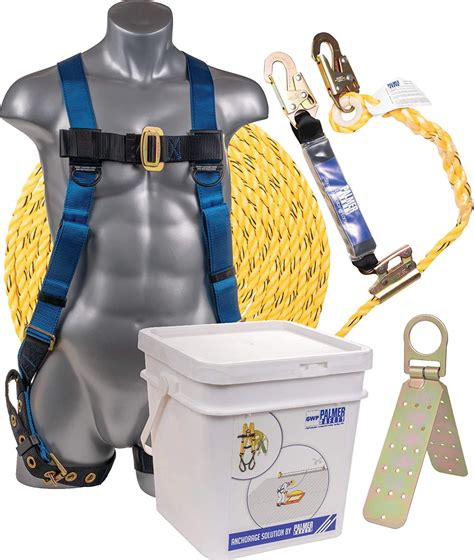 Palmer Safety Fall Protection Roofing Bucket Kit I Full Body Harness