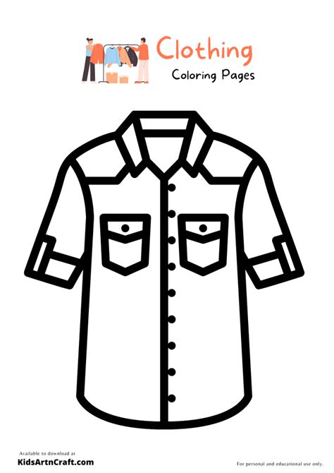 Clothing Coloring Pages For Kids Free Printables Kids Art And Craft