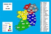 GENUKI: Map showing counties of Ireland, UK and Ireland