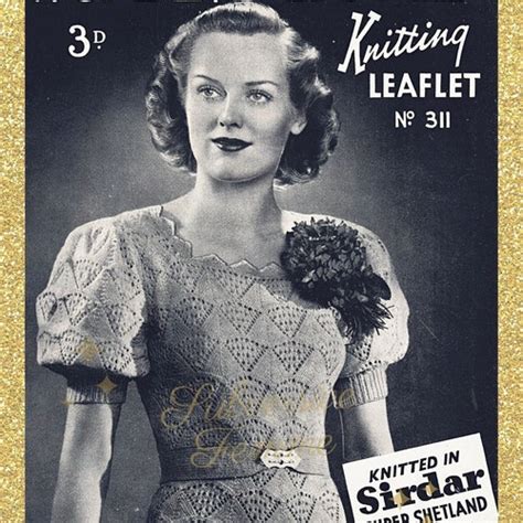 1930s Jumper Knitting Pattern Etsy