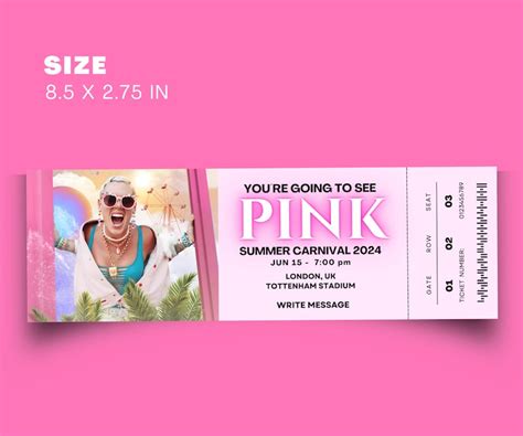 Personalized Surprise Pink Summer Carnival 2024 Concert Etsy Australia