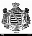 Escudo de armas del reino de sajonia Imágenes de stock en blanco y ...