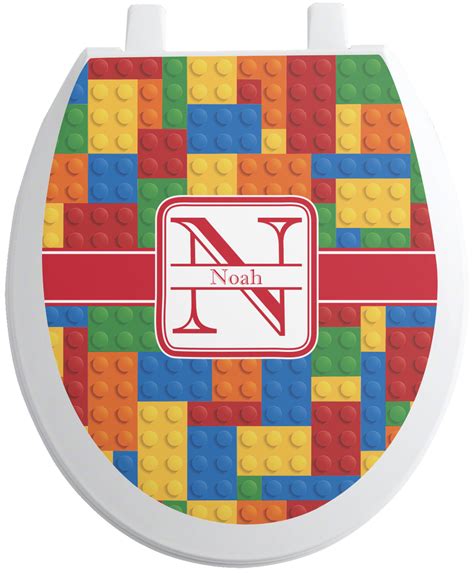 Building Blocks Toilet Seat Decal Personalized Youcustomizeit