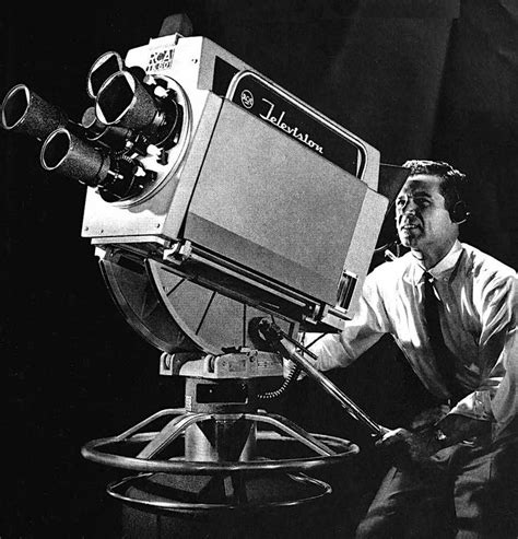 A Photograph Of A 1960s Television Studio Rca Tk60 Camera And Operator