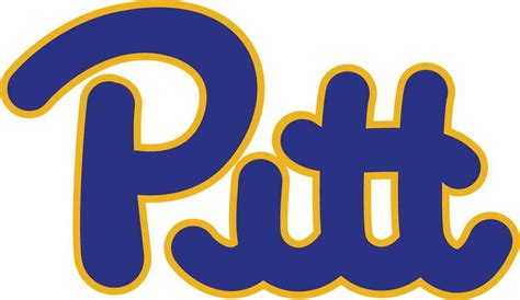 Pittsburgh Panthers Wordmark Logo 1973 Pitt Scripted In Blue With