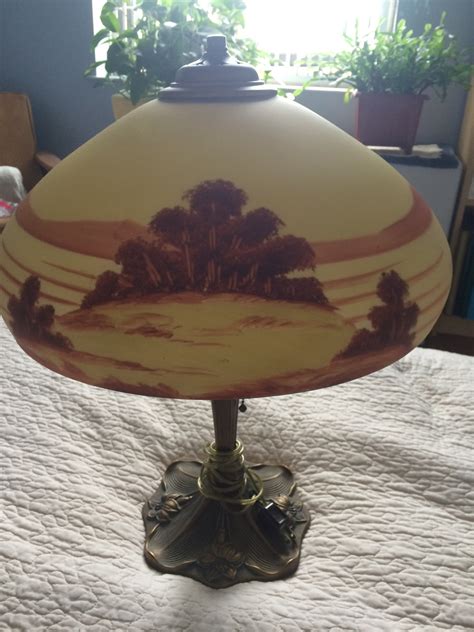 Antique Reverse Painted Globe Table Lamp Instappraisal