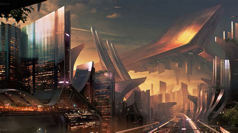 Sci Fi City Cities Artwork Art Futuristic Wallpaper 2560x1440