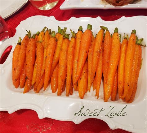 Maple Garlic Roasted Carrots Sweet Zivile