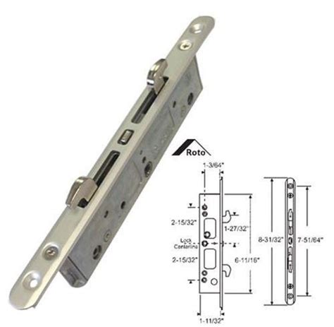 Stb Sliding Glass Patio Door Lock Mortise Type 2 Point 7 5164 Scr