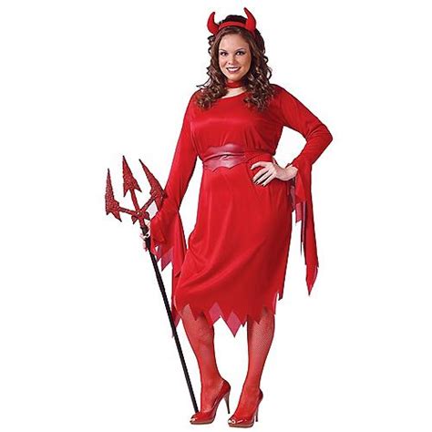 Womens Plus Size Delightful Devil Costume