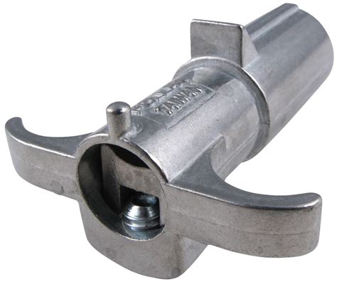 There are adapters for the 5 pin round plugs but you need a brake controller if your trailer has brakes. Pollak Heavy-Duty, 4-Pole, Round Pin Trailer Wiring Connector - Metal - Trailer End Pollak ...