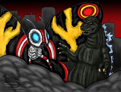 Godzilla And Mothra By Blueravenfire On Deviantart Godzilla Kaiju