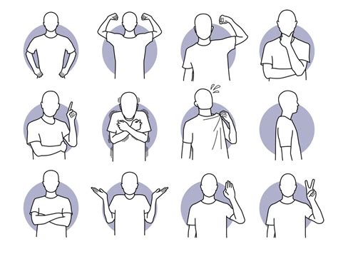 Basic Human Actions And Body Languages Set 2225484 Vector Art At Vecteezy