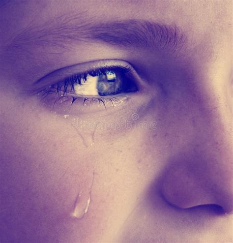 Instagram Little Girl Crying With Tears Stock Image Image Of Children