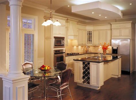 Pictures of kitchens traditional off white antique kitchen. 36 Inspiring Kitchens with White Cabinets and Dark Granite (PICTURES)