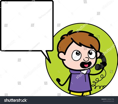 Cartoon Boy Calling On Cell Phone Stock Vector Royalty Free