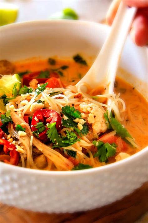 Easy One Pot Thai Chicken Noodle Soup Video Chicken Soup Recipes